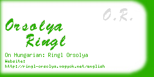 orsolya ringl business card